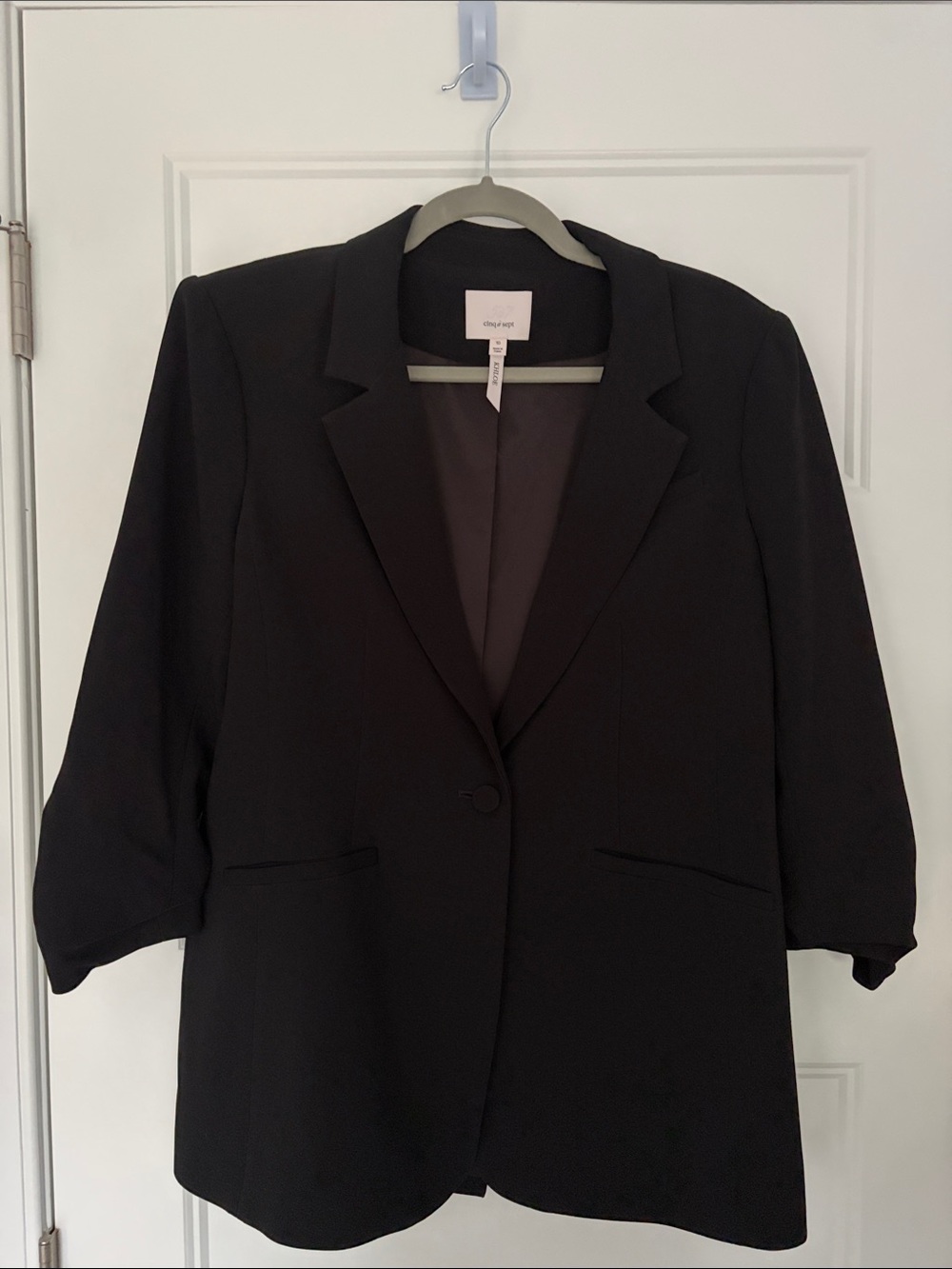 Cinq A Sept - Khloe Ruched-Cuff Crepe Blazer. Worn Once.